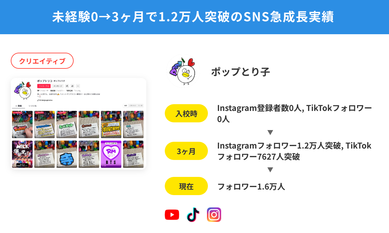 ポップとり子実績